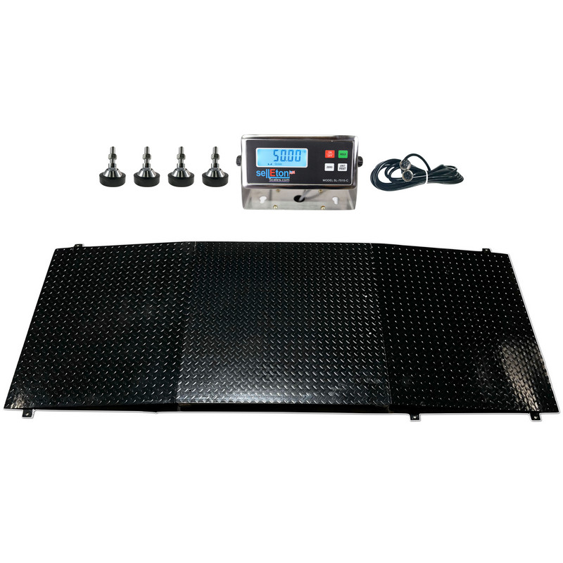 SellEton Smart Ready Floor scale with 2 Ramps / Pallet size