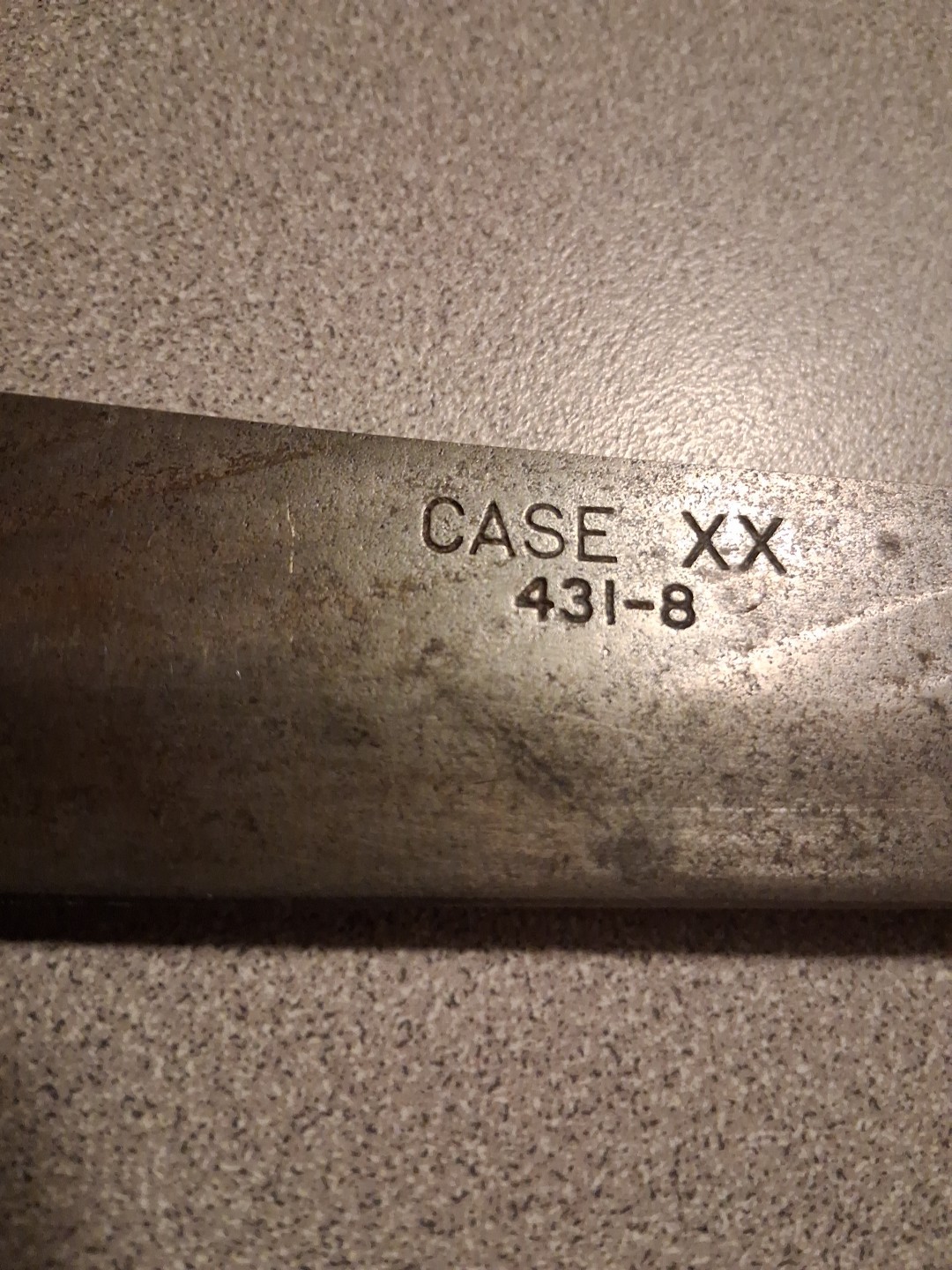 Vintage 50s 60s Case XX USA 431-8 8" Carbon Steel Kitchen Butcher Knife