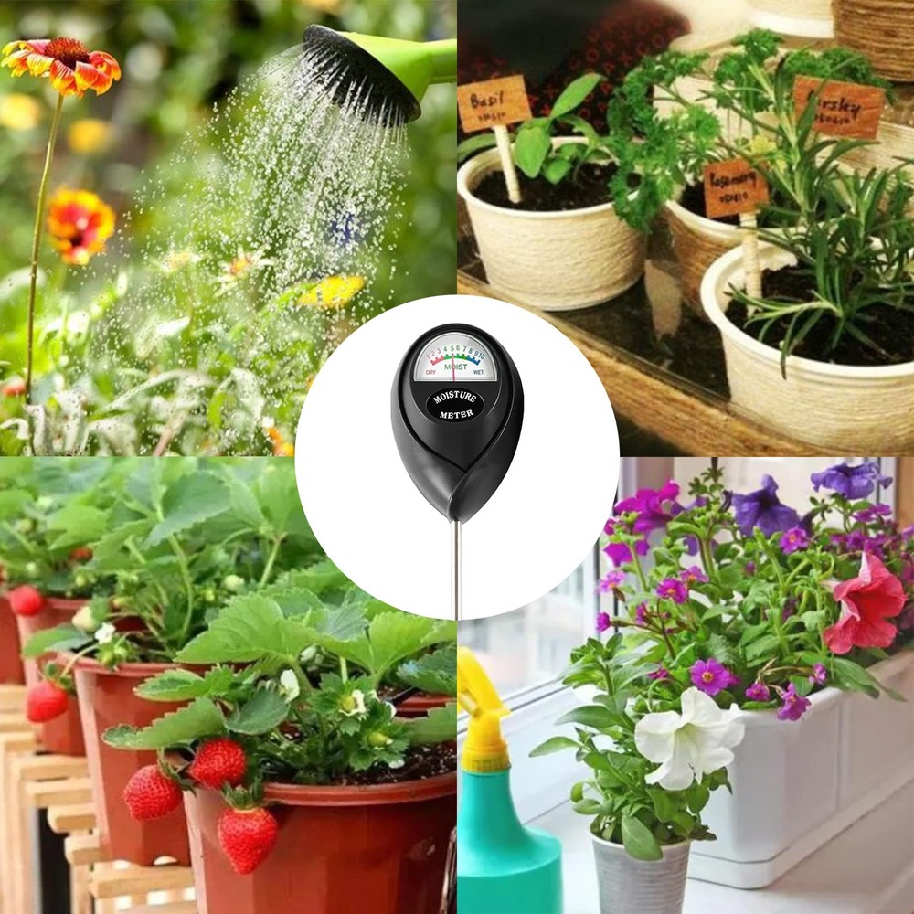 Extended Long Probe Soil Moisture Meter, 2 Pack Plant Water Meter Soil Meter ...
