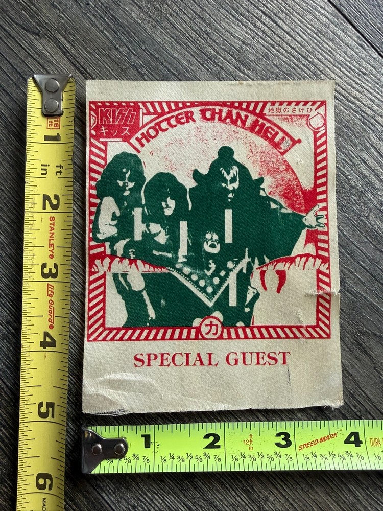 KISS Pass Satin Hotter Than Hell Tour Concert Special Guest Vintage Kiss Aucoin