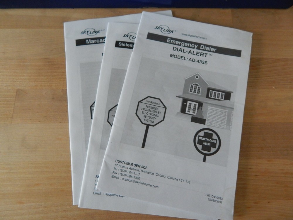 SkyLink Wireless Alarm System Model SC-1000-W used