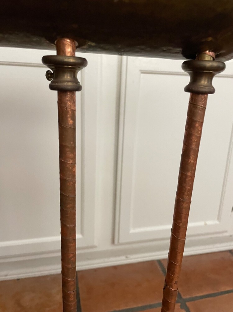 Mid Century - Brutalist - Patinated Brass Pool Table Light - 46" long