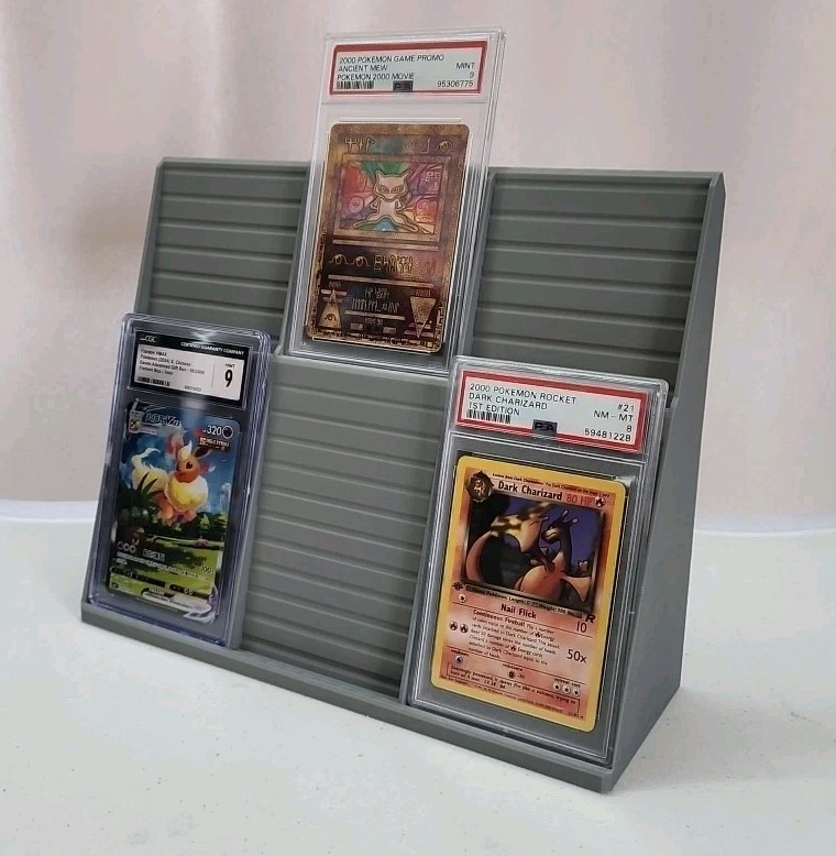 Graded Card Display stand, Holds 4 or 6 Slabs, PSA or CGC Slabs