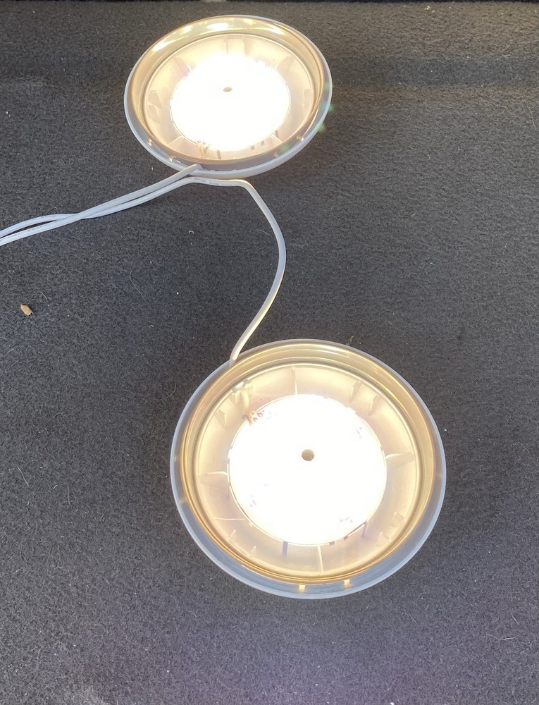 2 LED Puck Lights with Remote