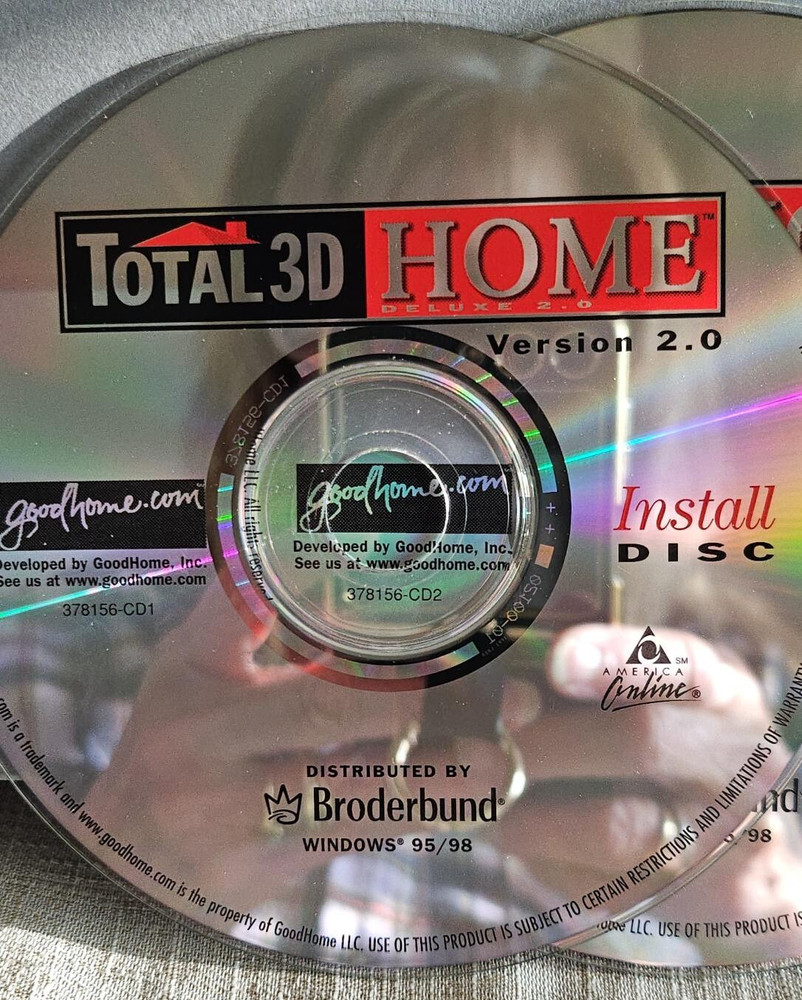 TOTAL 3D HOME Software BRODERBUND CD-ROM WINDOWS 95/98 Version 2.0 REDECORATE !