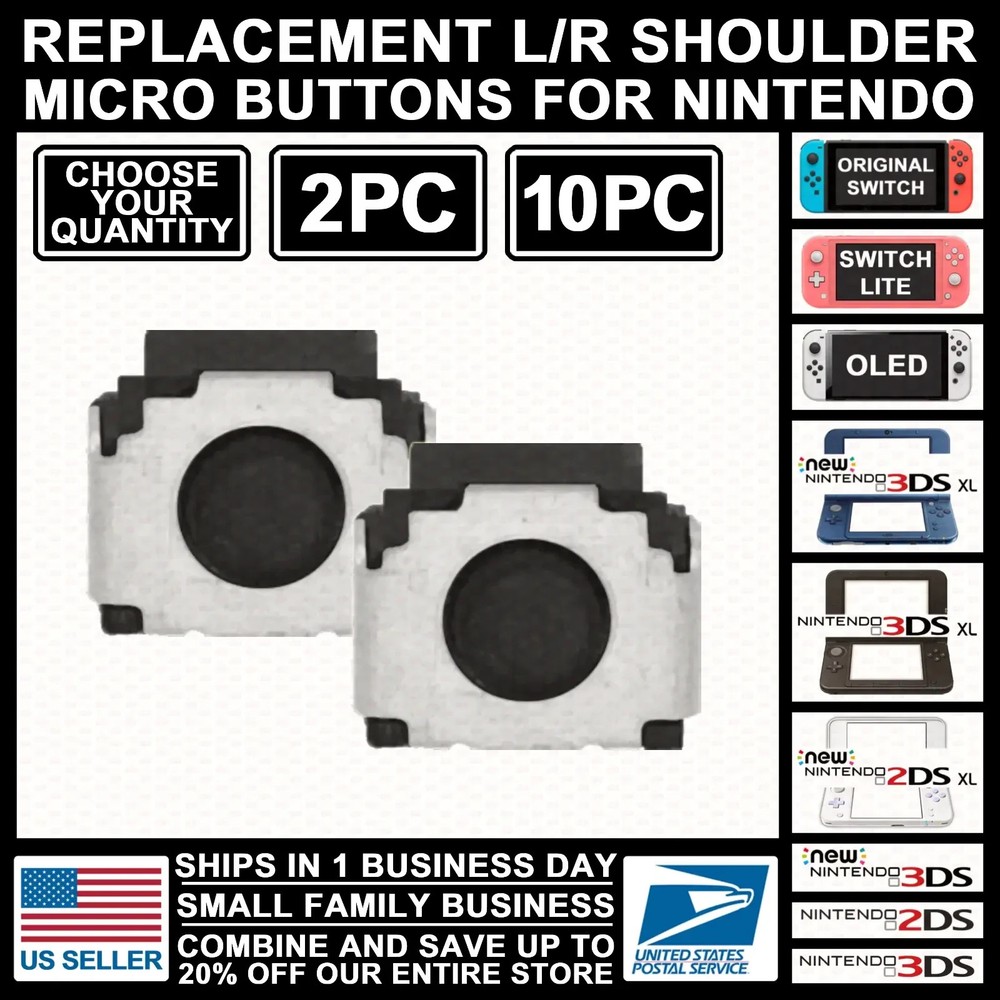 Shoulder Micro Button Trigger for Nintendo Switch/Lite/OLED/New/3DS/2DS/XL/LL