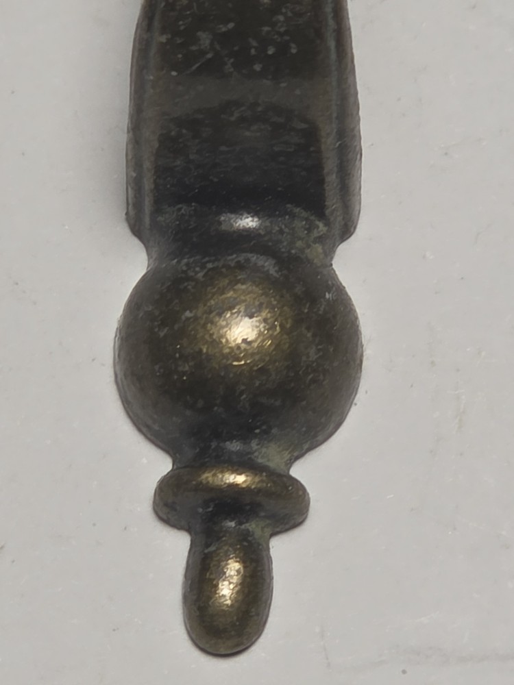 Vintage Solid Brass Cabinet Handles 5” Turned Spindle Drawer Pulls Pair