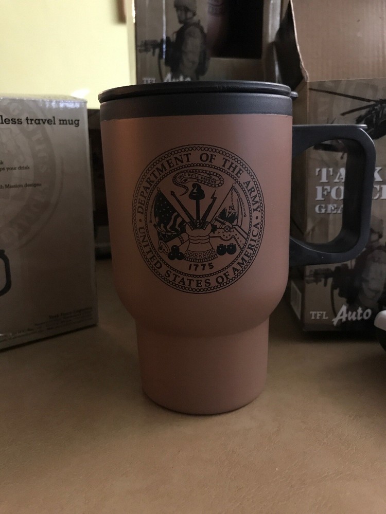ARMY Operation Enduring Freedom 16 oz Stainless Coffee Mug Security Task Force