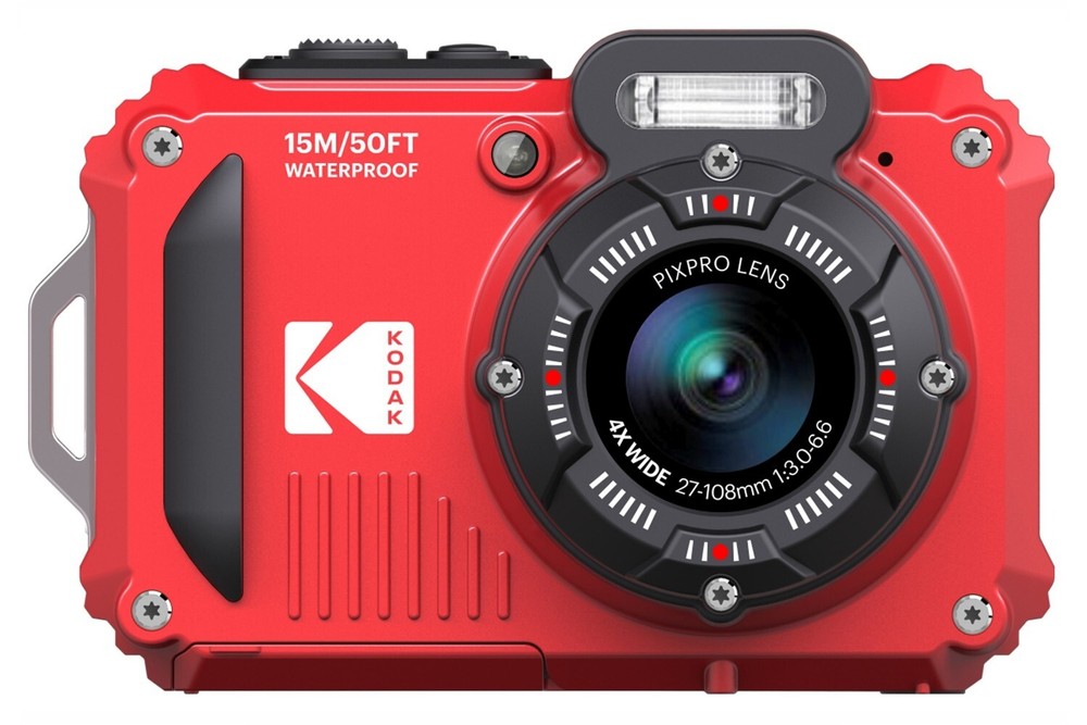 Kodak PIXPRO WPZ2 Digital Camera (Red) + Spider Tripod + Case - 32GB Kit