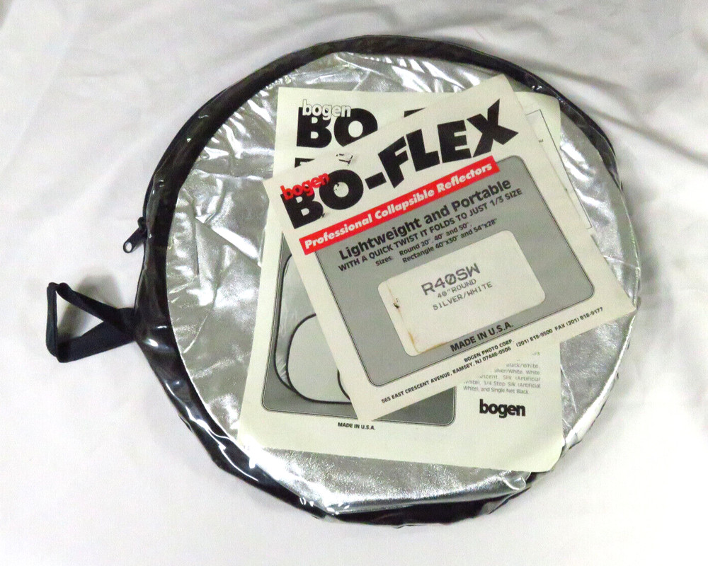 OPEN BOX - Bogen Bo-Flex 40" Round White/Silver Collapsible Light Reflector