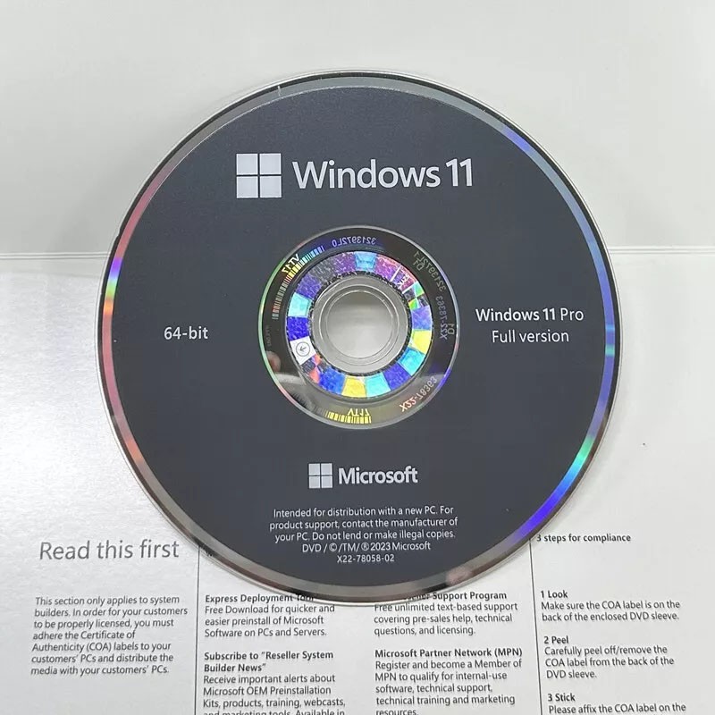 Win Pro 11 64Bit Eng 1pk DSP OEI DVD Version 22H2 For Windows 11