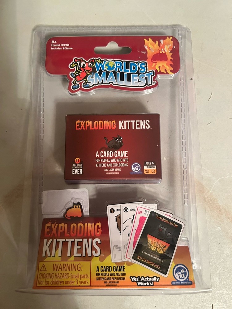New Sealed World’s Smallest Exploding Kittens Card Game Collector Item