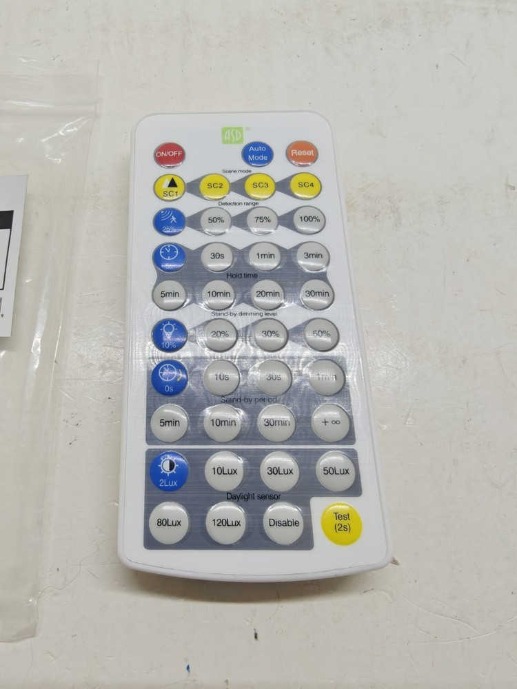 ASD Remote Control For Motion Sensor ASD-CELP02H-MS Brand New