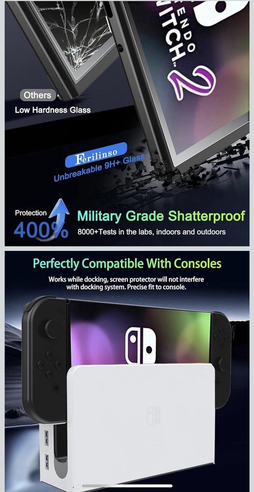 4 Glass Screen Protector for Nintendo Switch 2 , for Switch 2 7.9'' 261-14