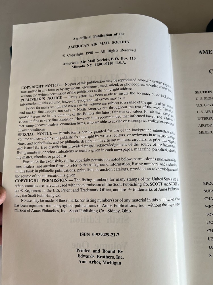 American Air Mail Catalogue 6th Edition Volumes 1-3 😄