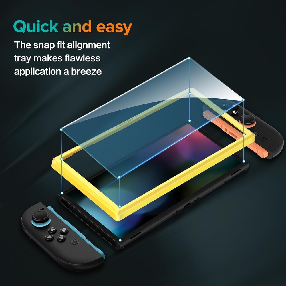 Touch Sensitive Screen Protector for Nintendo Switch 2 with Easy Install Frame