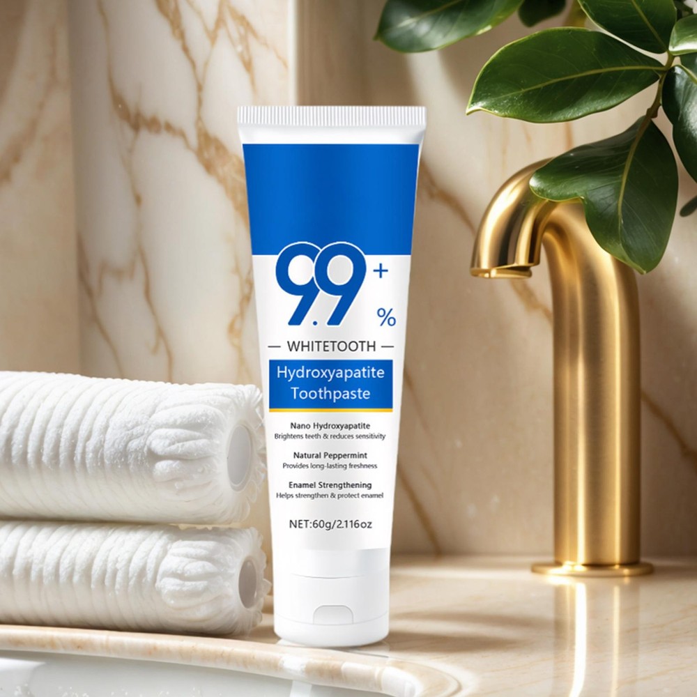 9.9% Hydroxyapatite Brightening Toothpaste - Protects Enamel , Strengthens Teeth