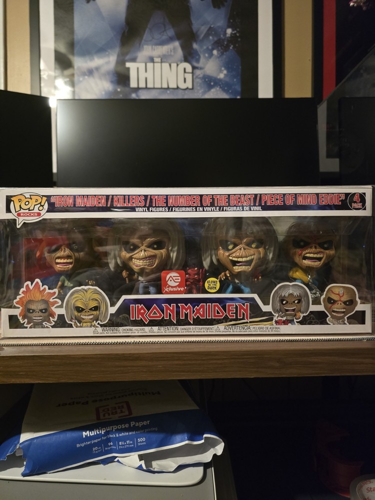 Funko Pop! Rocks Iron Maiden Eddie Vinyl 4 Pack GITD AE Exclusive