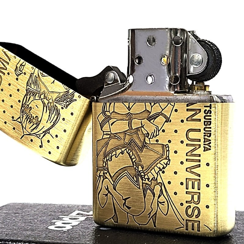 Zippo Gridman Universe Shinjo Akane Gold Etching 2 Sided Processing Lighter