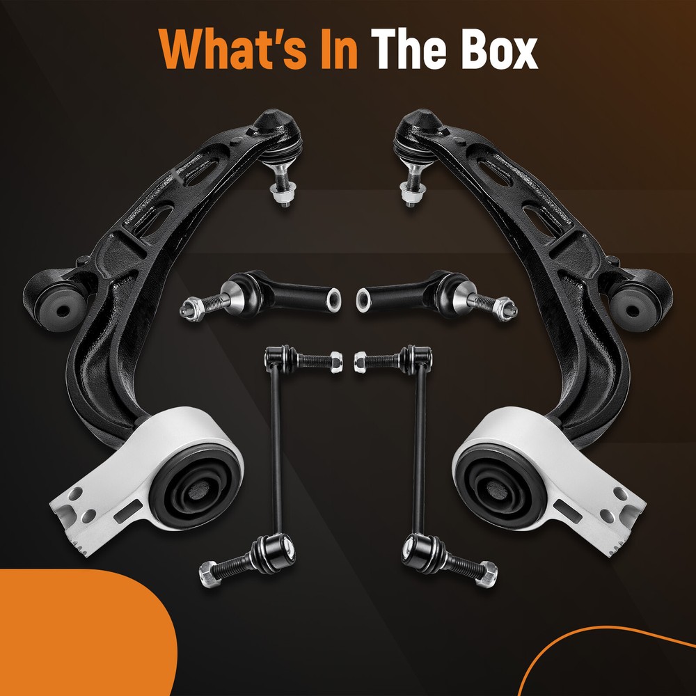 6 Pcs Front Lower Control Arm Assembly for Ford Taurus 2010 - 2012 All Models