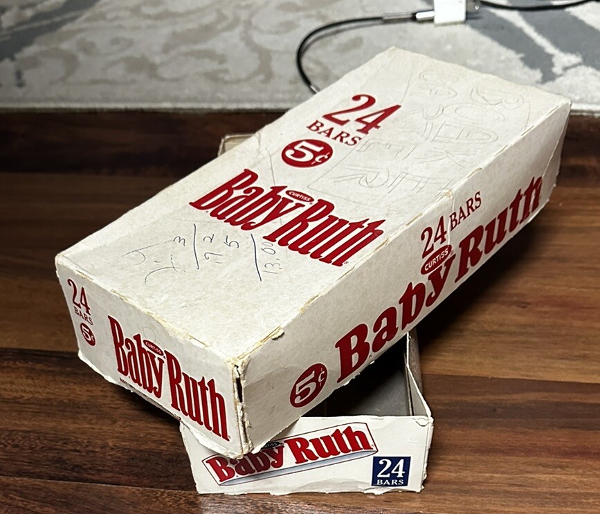Vintage baby Ruth empty box candy bars