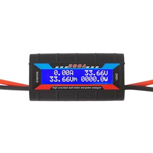 200A High Precision Watt Meter with Backlight Digital LCD Screen, DC 200A 100V