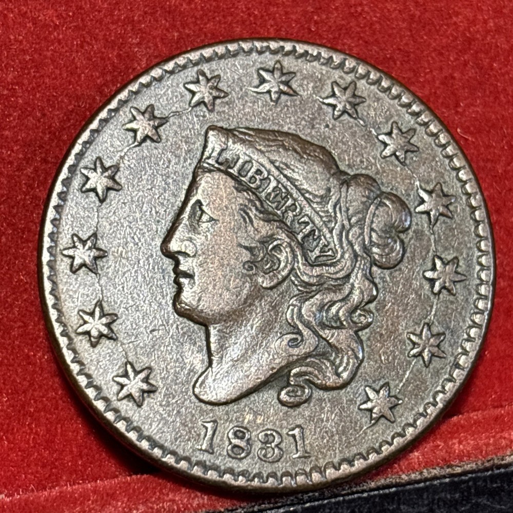 1831 1c N-12 Matron Head Large Cent