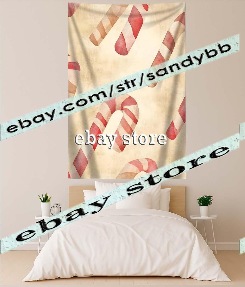 Candy Cane Pattern tapestry fun playful winter style 39X59 in