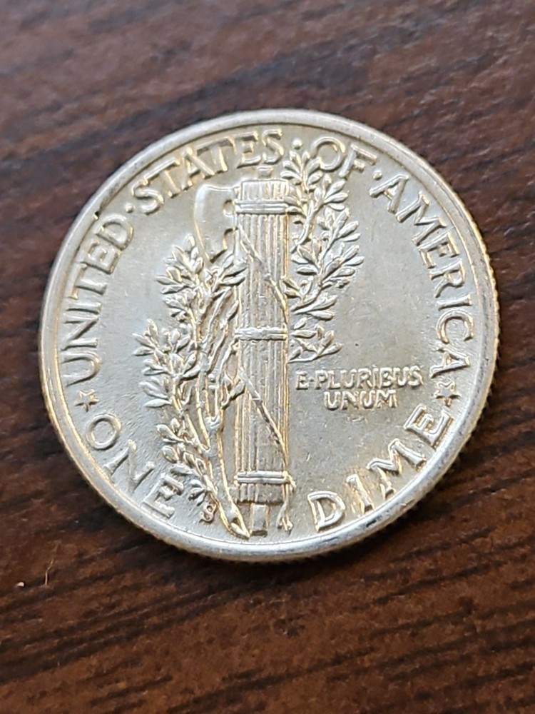 1943 S Silver Mercury Dime Uncirculated