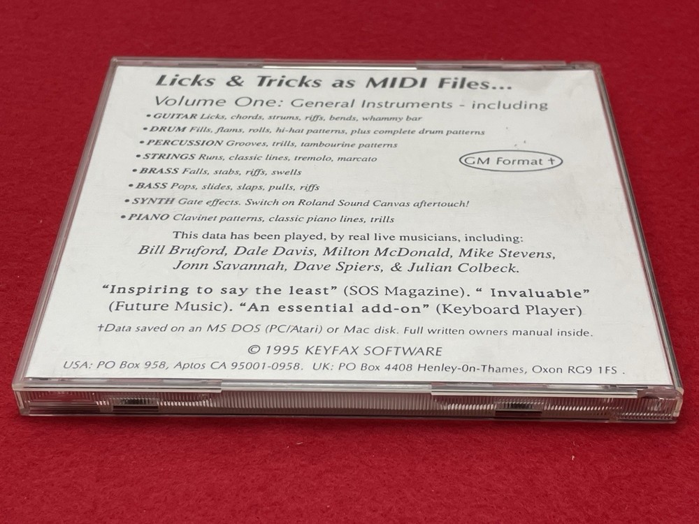 TWIDDLY BITS MIDI SEQUENCER MUSIC DISK 3.5" VOL 1 GENERAL INSTRUMENTS KEYFAX 95