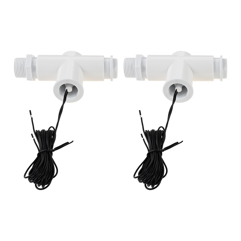 2/6Pack White SS1 Float Switch with 3/4 Inch Adaptor and 6FT Wire Kit