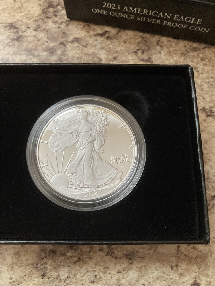 2023-W Proof $1 American Silver Eagle Box, OGP &