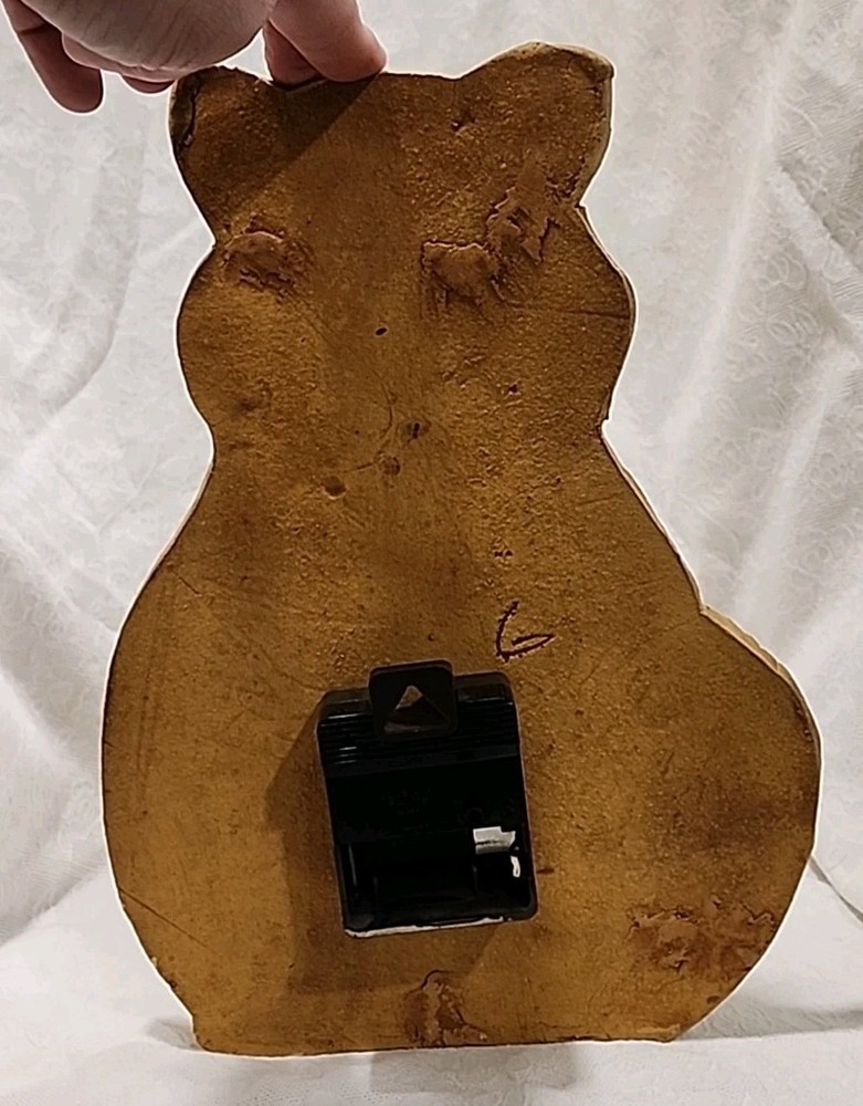 Max Hindt Pottery Cat Wall Clock