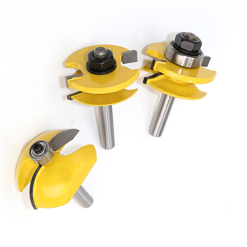 3pcs 8mm Shank Raised Panel Cabinet Door Router Bit Set
