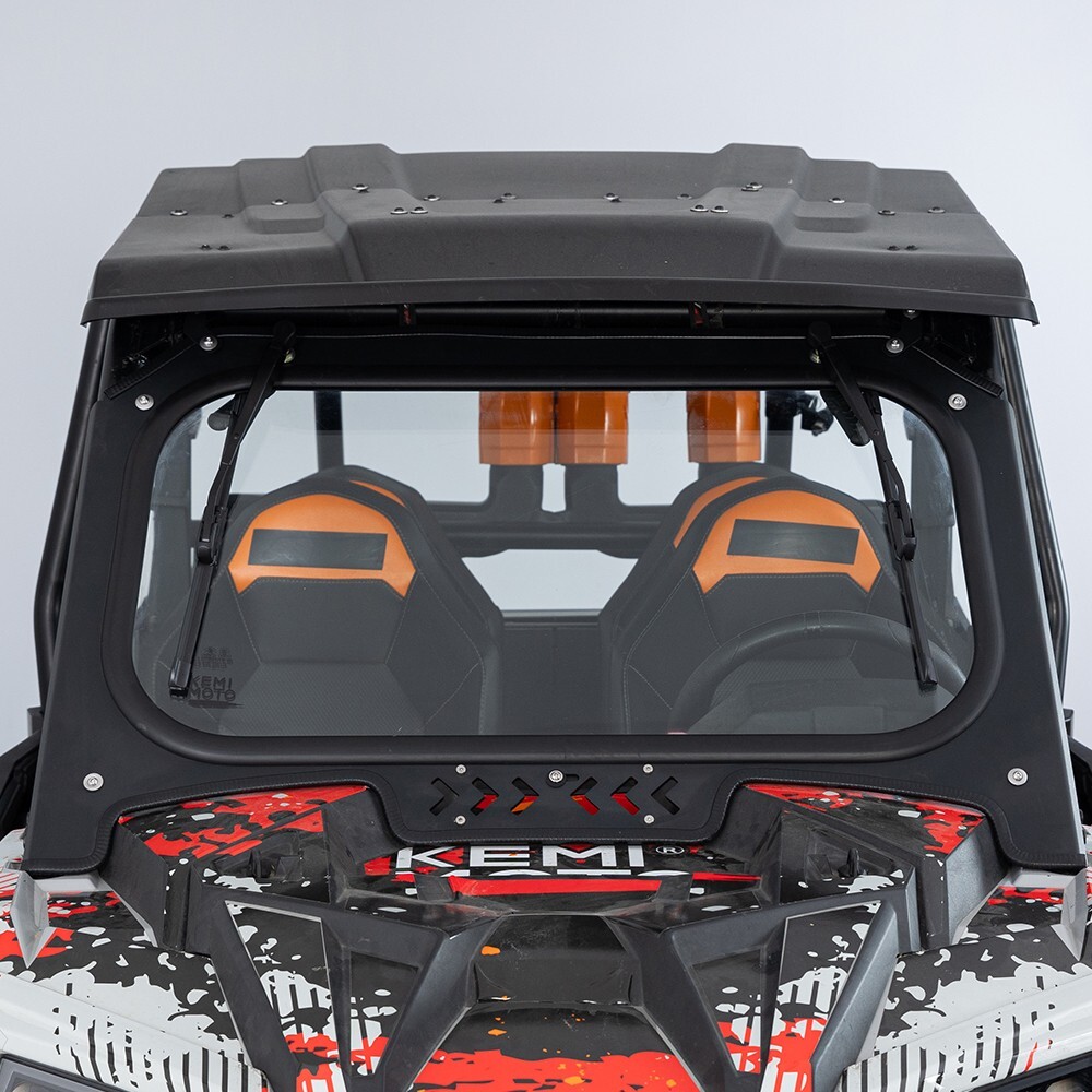 For RZR XP 1000/4 2019-2023 Glass Windshield W/ Sliding Vents+Dual Manual Wipers