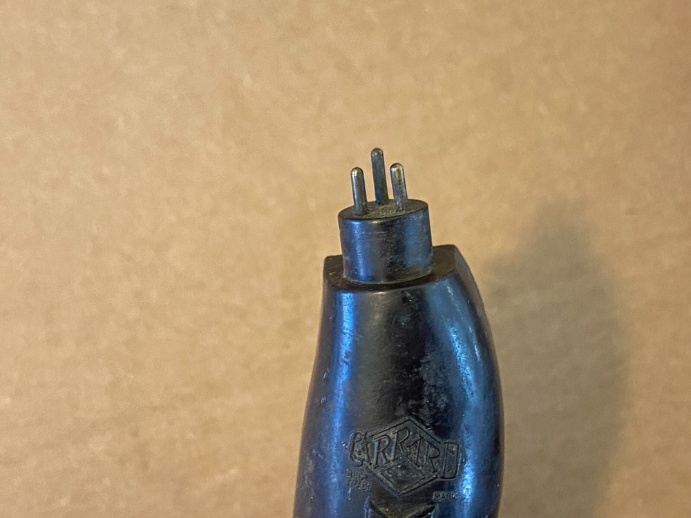Vintage Garrard Brown Bakelite Headshell Mono 3-pin