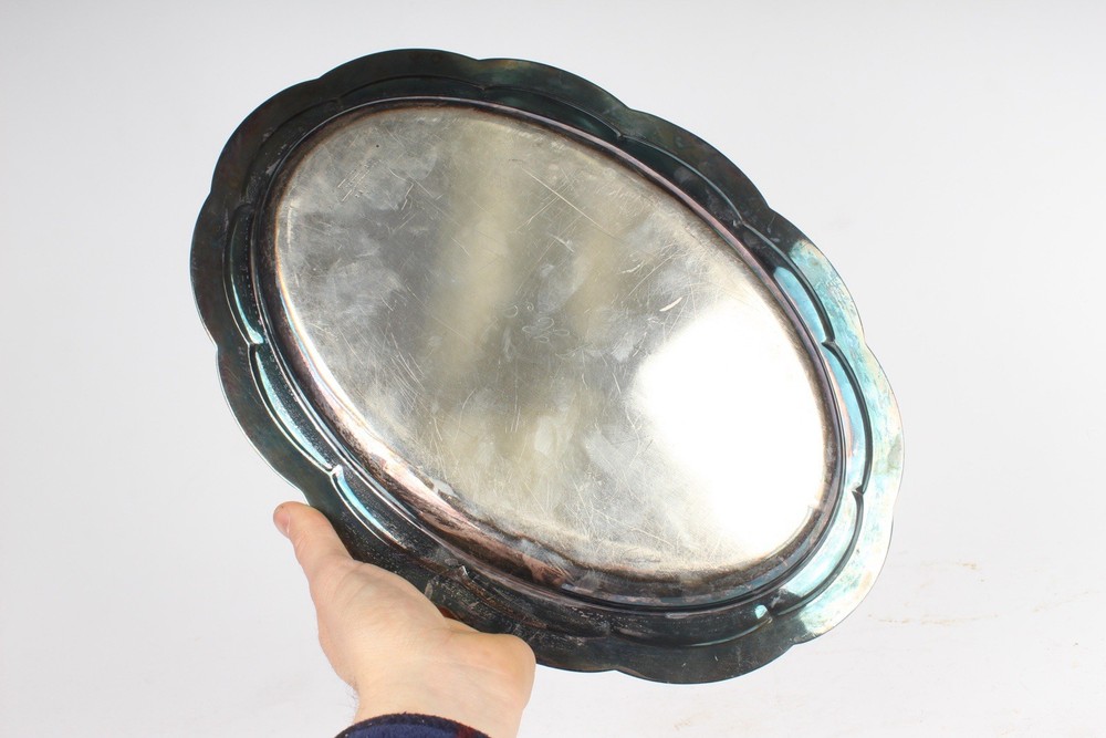 TIFFANY & Co - MAKERS, SILVER SOLDERED, SERVING PLATTER - 14 X 10 - NICE