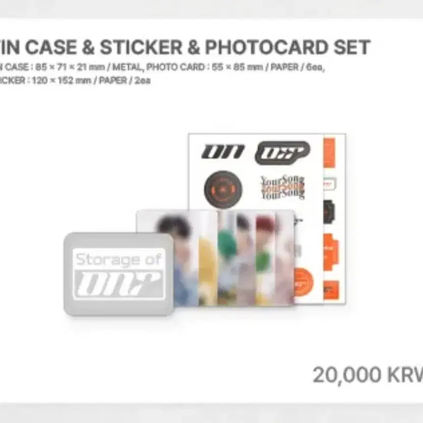 ONF Popup MD Tin Case Set / ON & OFF Official