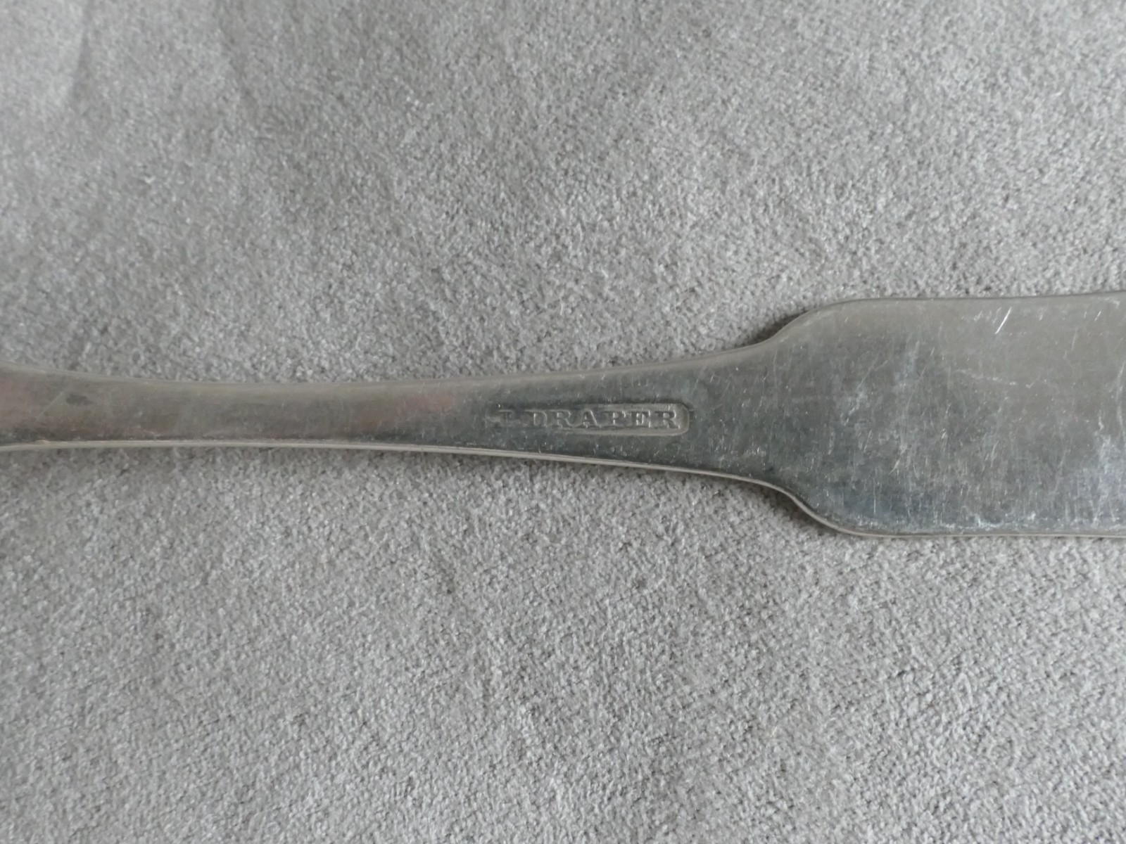 Two American Coin Silver Spoons J DRAPER Cincinnati OH : 61.3g