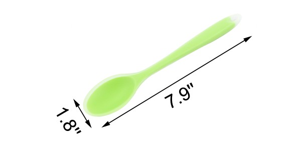 Silicone Dinner Dessert Spoon Serving Utensil Green