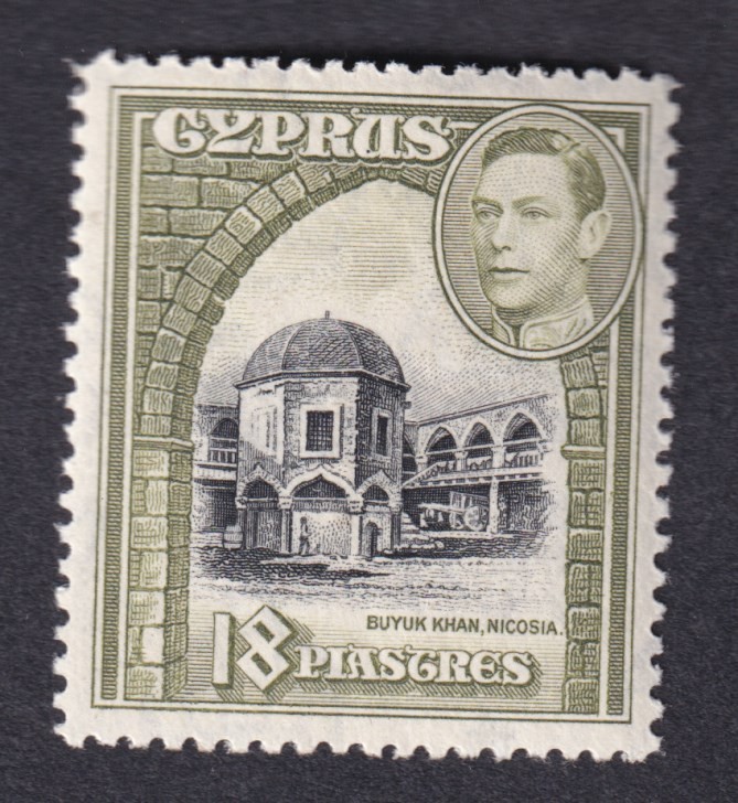Cyprus KGVI 1938 18pi MINT light hinge