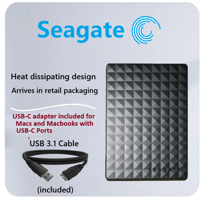 Seagate Portable HDD 1TB STEA1000400 External Hard Drive Memory Storage