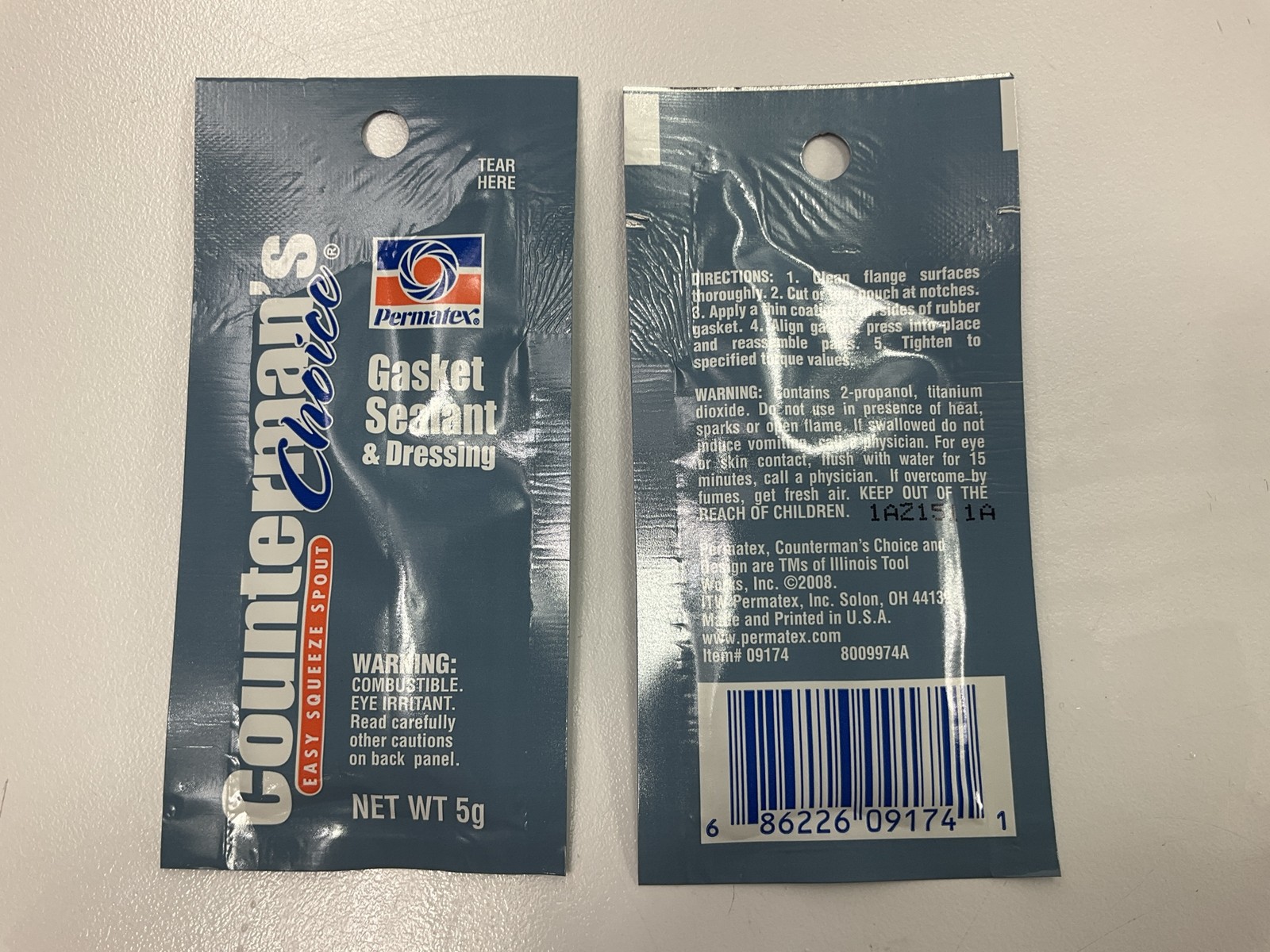 (24) Permatex 09174 Gasket Sealant & Dressing Single Use 5g Pouch, Sealed