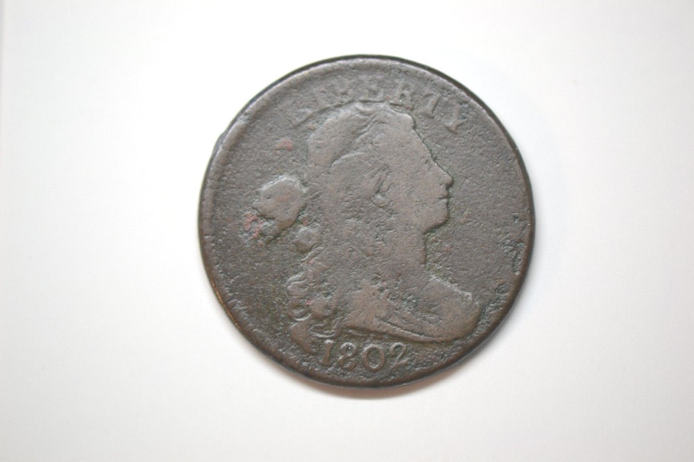 1802 Draped Bust Large Cent- Very Good/Fine