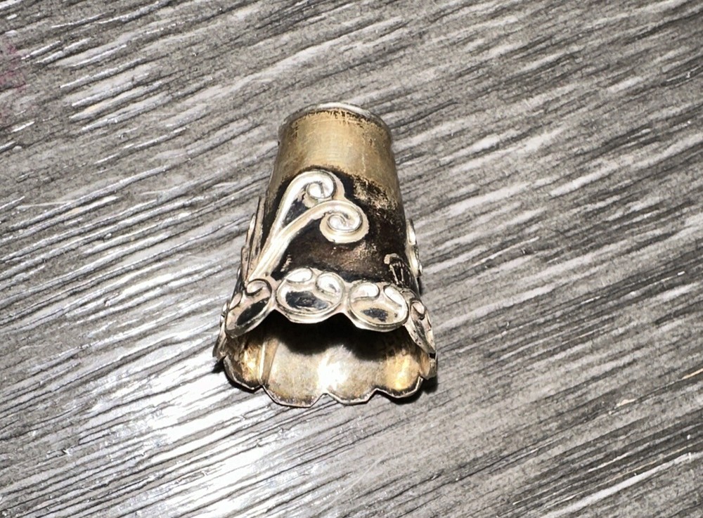 Handcrafted Mexico Sterling Silver Thimble Vintage