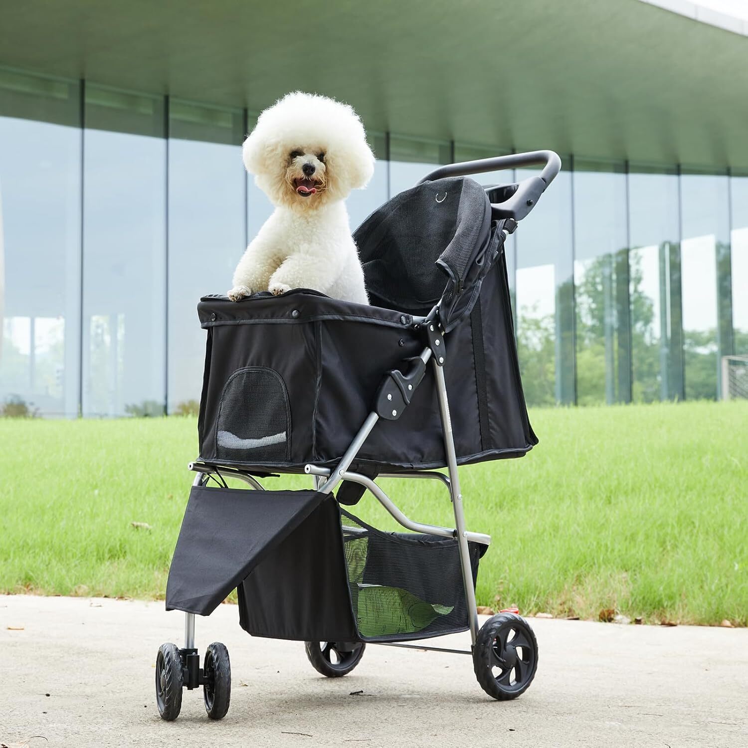 Foldable Lightweight Durable Pet Stroller for Small to Medium Pets Dogs and Cats