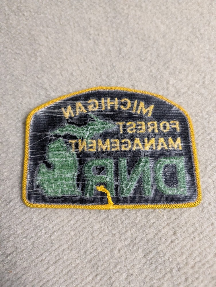MICHIGAN D.N.R. FOREST MANAGEMENT PATCH SHOULDER SIZE UNUSED