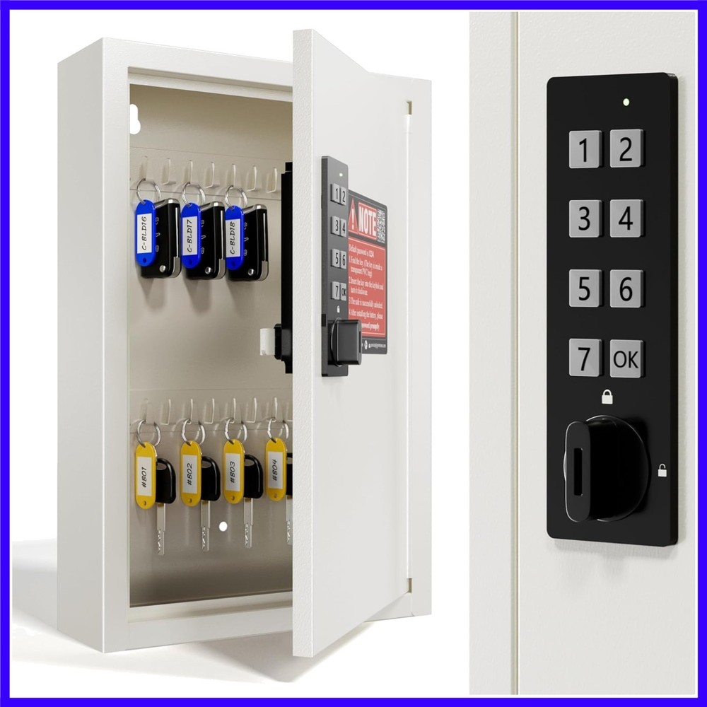 Key Lock Box for Keys with Code, Key Box Wall Mount Cabinet, Electronic Lock,...