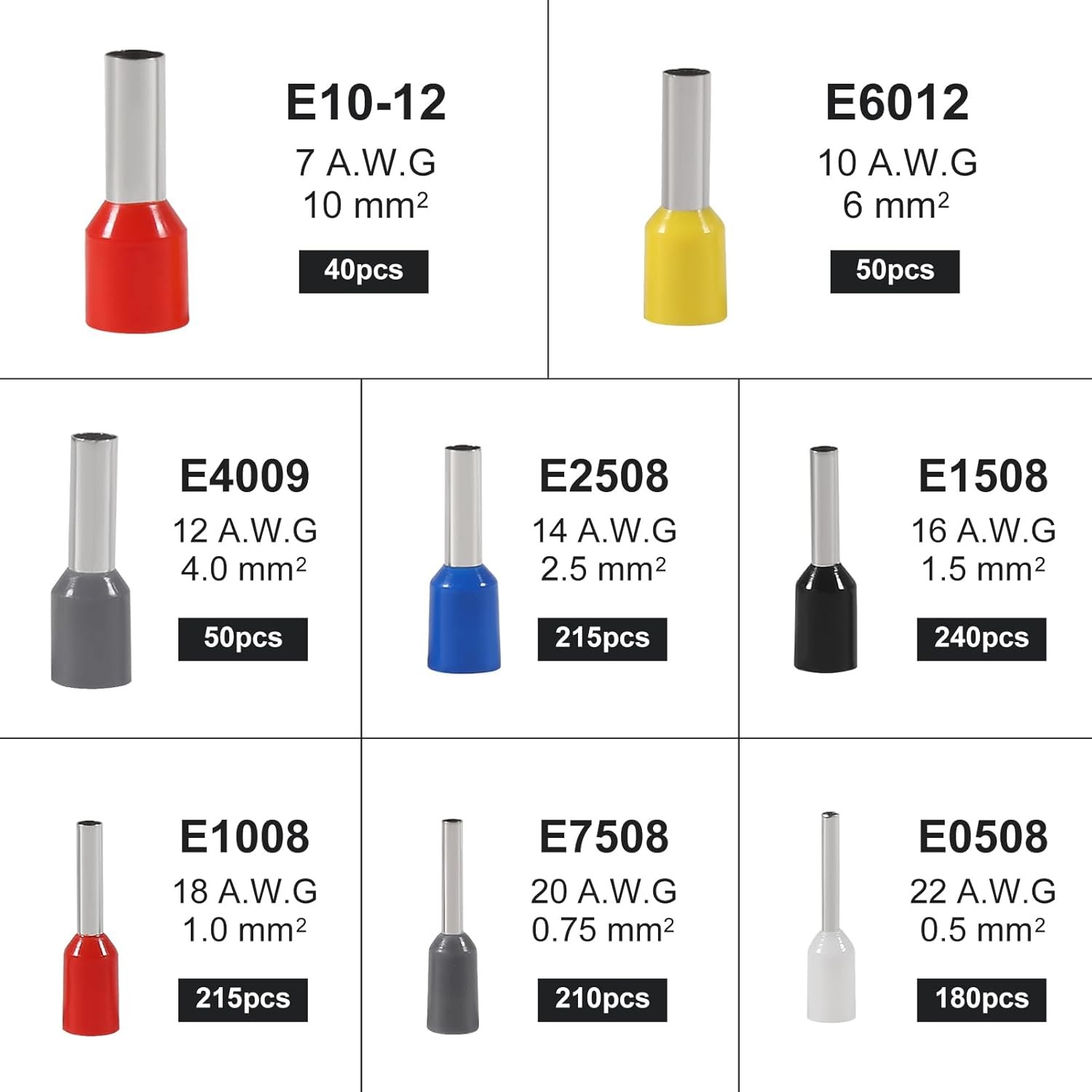 Ferrule Crimping Tool Kit Self-adjustable Wire Crimper Pliers 1200pcs Terminal