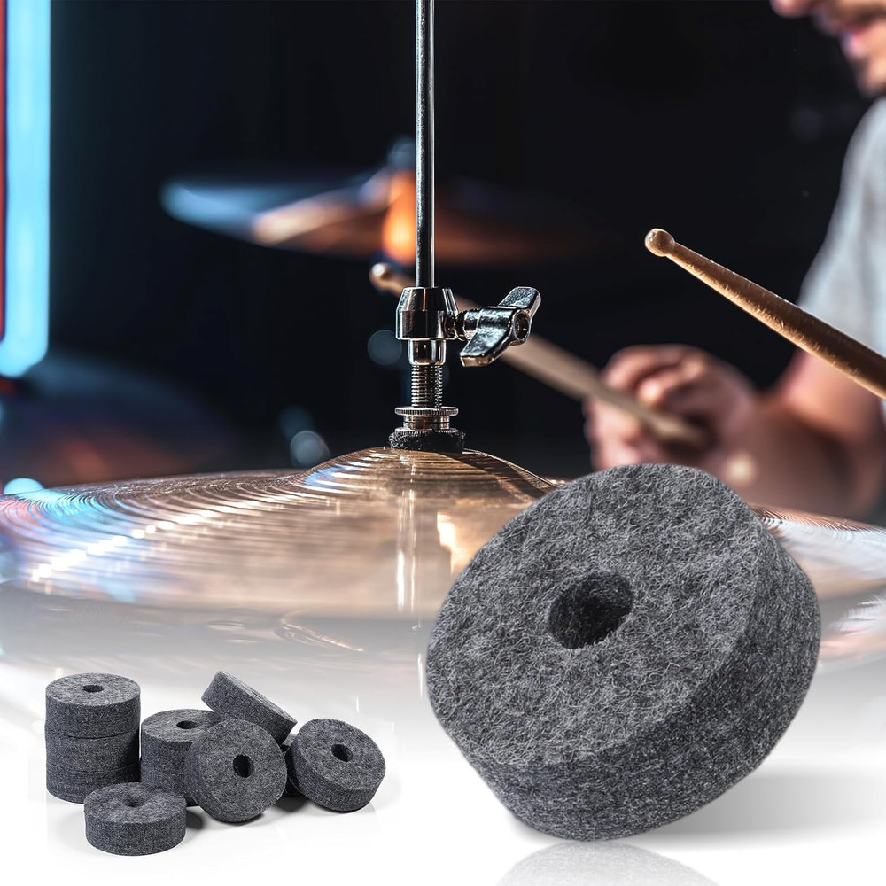 Soft Cymbal Stand Felt Washer 10 Pcs Round Replacement for...